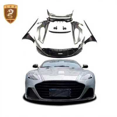Car Bumper Front Fenders Rear Ducktail Wing Fiberglass Body Kit for Aston Martin DB9 Update to DBS Bodykit