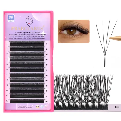 Wholesale Narrow Fan 4D Lash Fans Eyelash Extensions U-YY Premade Fanned Korean PBT Full Volume Lashes Soft Comfortable