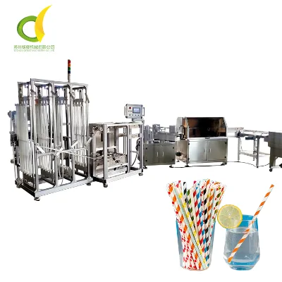 Shinestraw Precision 5 Servo Driven Paper Straw Machine Single Blade Cutting System 150m/min Automatic for PLC Straw