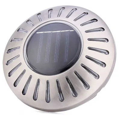 Outdoor solar led wall lamp  Plastic Round shape solar road  marker lamp ground light for garden decoration wall