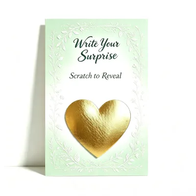 Surprise Reveal Scratch Off Greeting Card Blank DIY Writing Concert Ticket Airplane Boarding Pass Gift Card