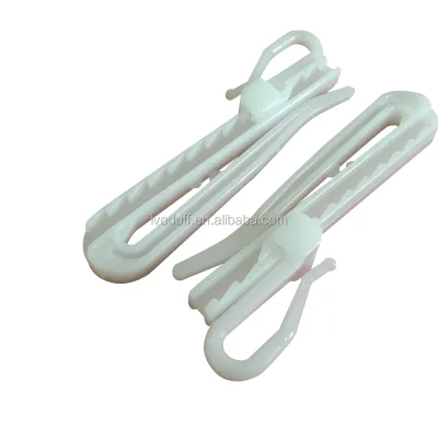 Factory Supply Cheap Price Plastic Curtain Hook, White Hook for Curtain for Bag Making