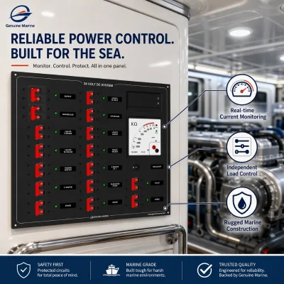 Factory Direct Custom Rocker Aluminium Marine Electrical Control Panel for Power Supply