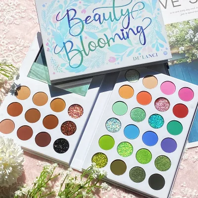 DELANCI New Arrival High Quality Waterproof Eye Makeup Palette with 36 Colors Page Turning Book Sharp Eyeshadow Shimmer Finish