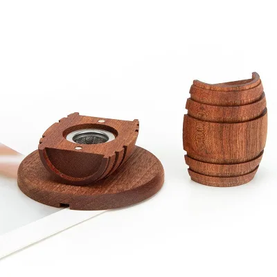 In-stock Cross-border Wine Barrel Smoker Whiskey Cocktail Smoking Kit Premium Liquor Mixing Tool Accessory Made Solid Wood