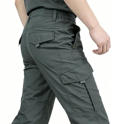 Men's Quick Dry Cargo Pants | Lightweight Ripstop Tactical Trousers with Multi-Pockets  Durable Outdoor Hiking Work Pants