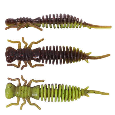 8 Colors Burst Larva Soft Bait 5.5cm / 7.5cm / 10cm Insect Artificial Soft Saltwater Lures Bait