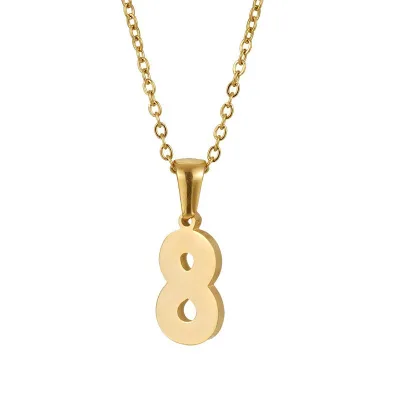 GLORY PACE Lucky Number Pendant Charms 0-9 Brass Sterling Silver Gold Plating Lucky Number Necklace Bracelet Custom Wholesale