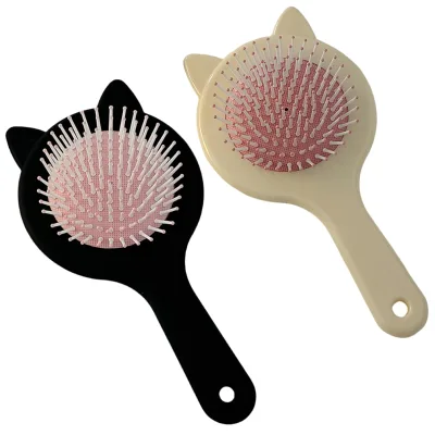 Cute Cat Candy Color Shape Portable Air Cushion Massage Hollow Comb Custom Logo Detangling Massage Hair Brush for Women Kid