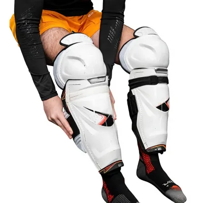New Professional ABS Shock-Resistant Impact-Proof Ice Hockey Knee Pads Customizable Logo-Breathable Durable Shin Guards for