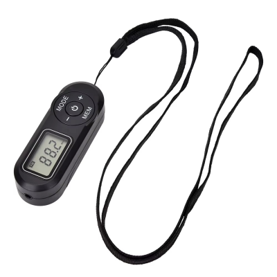 Portable Radio for Conference with Digital Recording & Noise-Cancellation Remote LCD Display FM Radio with Headset