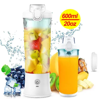 600ml Portable Blender  2024 Personal Mini Fresh Juice Juicer  Blender Fruit Mixer 4000mAh  USB Charging Portable Mini Blender