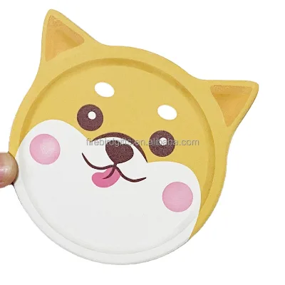 Wholesale Customized Colored Bone Inlay Thick Beech Nordic Burnt Bamboo Sublimation Wood coaster