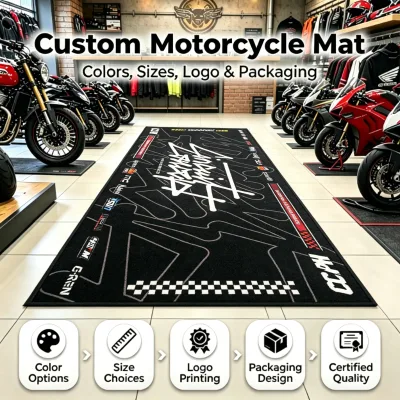 Durable Motorcycle Garage Floor Mats, Anti Slip Shockproof Carpet for Motorcycle Storage, Repair and Daily Protection