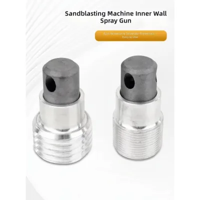 Premium 3-Hole Pipe Inner-Wall Sandblaster Nozzle, Carbide Lined Angled Nozzle for Internal Tube Rust Removal