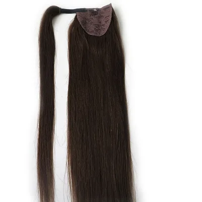 Brazilian 100% Remy Human Hair Ponytails Extension Straight Natural Black Brown Brazilian Human Hair Ponytails
