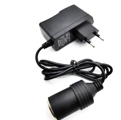 Vehicle Cigarette Lighter USB Converter For Monitor Radio 12V 1A EU Power Adapter In Car Power Supply Transformer