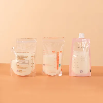 Easy Pour Breastmilk Storage Bag, 8Oz, Temp-Sensing Color Change, 120 Count Milk Bag with Self Standing for Breastfeeding