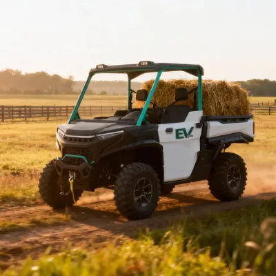 All Terrain Electric Utility Vehicle 4WD 144V Lithium Battery Dual Motor 500kg Bucket Load CE Certified for Ranch Work