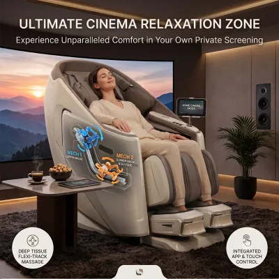 Premium 6D Dual-Motor Massage Chair Zero Gravity Full Body Shiatsu with Foot Massage Full Body Scan & Intelligent Voice System