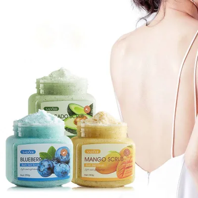 New OEM Fruit Bath Salt Body Care Scrub Exfoliating Pore Cleansing Skin Nursing Products Wholesale Scrubs