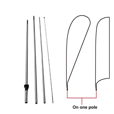Outdoor Beach Flag/carbon Composite Flagpole,bases with Axletree