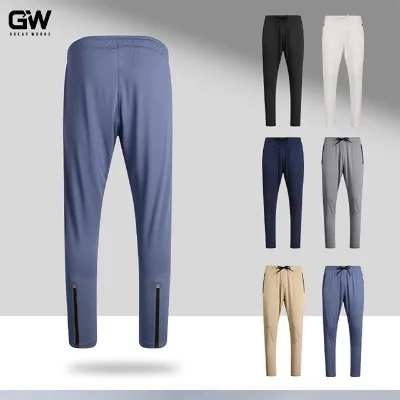 Summer Outdoor Sports Pants for Hiking Fitness Running Quick-Drying Nylon Lightweight Drawstring Casual Use 3XL Size Mid Flat
