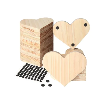 2024 High Quality Coffee Wooden Insulated Coasters Heart Shape Simple and Light Suitable for Family