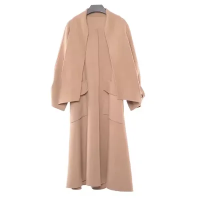 Jtfur Wholesale Ladies Woolen Jacket High Quality Fashion Collar Custom Women Long Wool Coat