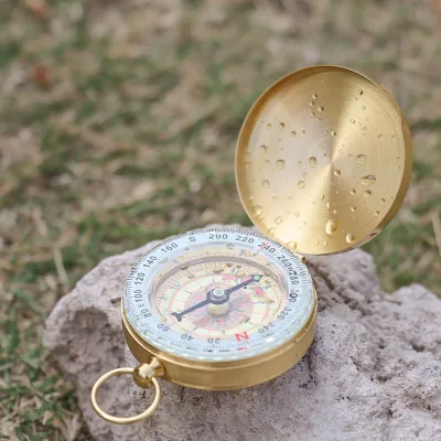 Outdoor Travel Metal Compass Luminous Proportional Footprint Hiking Camping Travel Compass