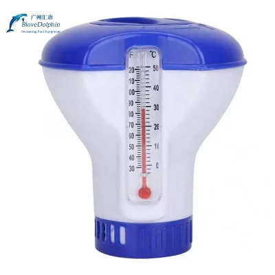Swimming Pool Chemical Dispenser Floating Pool Chlorine Dispenser Sterilizing Water Thermometer