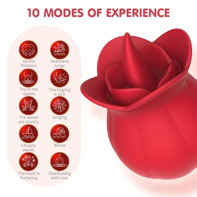 Factory Custom Wireless Tongue Licking Sucking Clitoral Mini Adult Sexy Toys Rose Vibrator for Women Double dropshipping