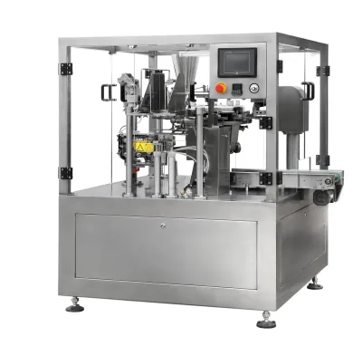 Multi-material Automatic Rotary Pouch Packing Machine 8 Working Stations for Dry Mushroom Red Date Fish Pellet Feed