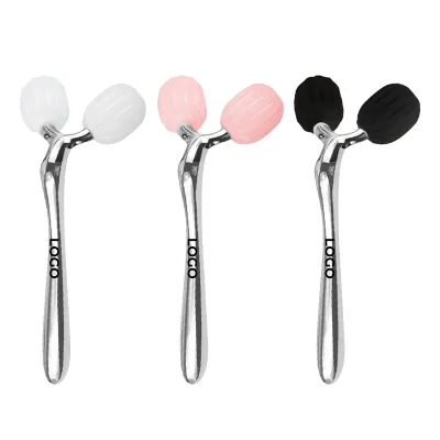 Home Use 3D Face Massage Roller Facial Massager for Neck and Face Y Shape Natural Face Rose Quartz Jade Roller