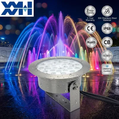 CE/RoHS Certified IP68 Waterproof Stainless Steel LED Underwater Fountain Light - OEM/ODM Specialist with 10-Year Experience