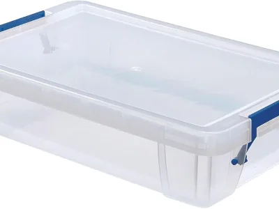 QUEENWINS Kitchen Lunch Box Rectangle Dried Food Storage Jar Transparent PP Plastic Lid Multifunction 1.4L-12L Capacity