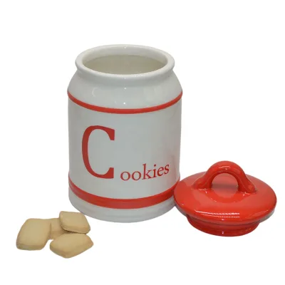 Exquisite Custom Logo Handcrafted Ceramic Jars with Airtight Lids Modern Kitchen Storage Solutions for Cookies for Food Presents