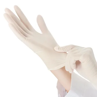 Disposable Food Grade Blue Nitrile Gloves Waterproof and Dustproof Laboratory Pure Nitrile Thickened PVC Gloves Safety Gloves