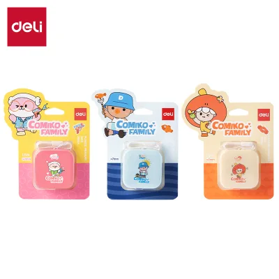 Deli E79654 Cartoon Macaron-colored Tape, Lanyard, square Tape Measure, Automatic Retractable Mini Tape Measure, Tape Measure Good quality