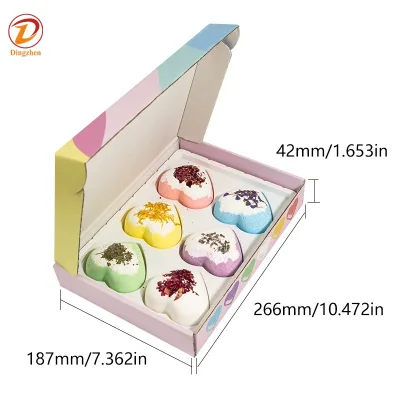 Luxury Fizzies Heart Shaped Bath Bombs Natural Essential Oil Moisturizing Valentine's Day Romantic Spa Gift for Women Girlfriend