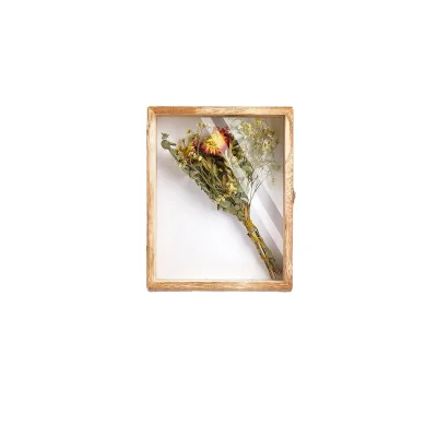 2024 Wood Shadow Box Wooden Display Case Wooden Shadowbox Picture Frame With Linen Back and Hinge