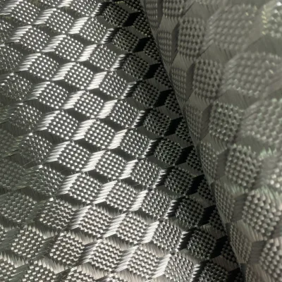 Heat-Resistant Twill Carbon Fiber for Interiors Protective Gear Robotics 3K 240g 3D Cube Pattern Black Carbon Fiber Fabric