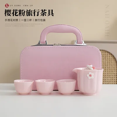 Custom Various Travel Ceramic Tea Sets High-end Environmentally Friendly Ceramic Tea Sets and Print Logos on Them