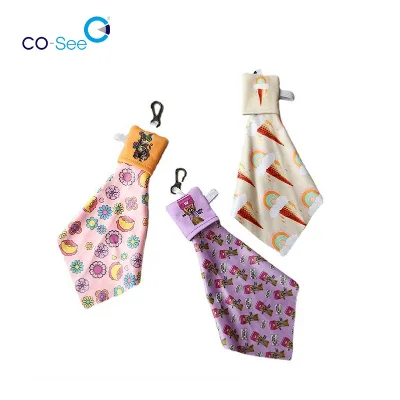 Digital Print Microfiber Sunglasses Cleaning Cloth Keychain Glasses Cloths with Key Ring
