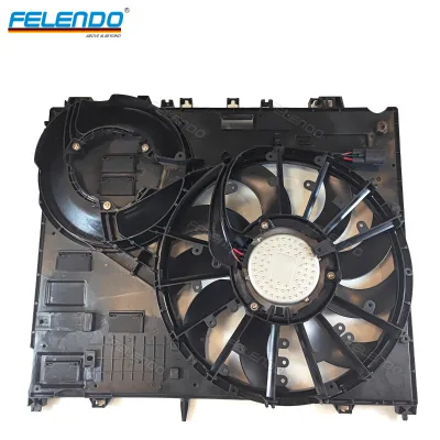 FELENDO LR048175 Radiator Coolant Fan for Range Rover Vogue L405 Sport L494 2014 LR072552 LR072553 3.0 24V Diesel