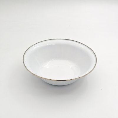 Enamel Salad Bowl, Anti-slip Fruit and Vegetable Mixing Bowl, Kitchen Baking and Stirring Bowl