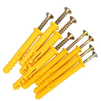 Manufacturer Direct Sales Carbon Steel Expansion Screws Zinc Plating Flat Head Nylon Plastic Tubes Various Specifications Plain