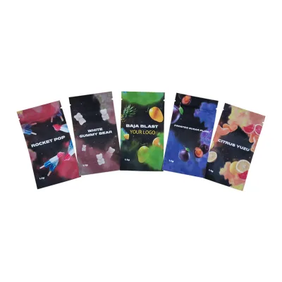 Small Sachet Packaging With Zipper 3 Side Seal Sachet Packing Custom Mylar Pouch Empty Sample Foil Bag 6.6x12cm