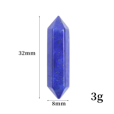 Natural Healing Crystal Point Necklace Stone Hexagon Double Point Pendant