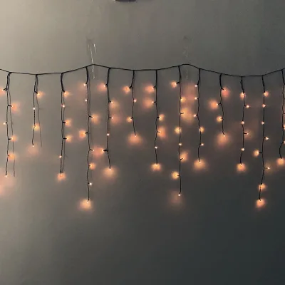 Outdoor IP44 LED Icicle Shaped Christmas Lights Outdoor LED Icicle Fairy Light